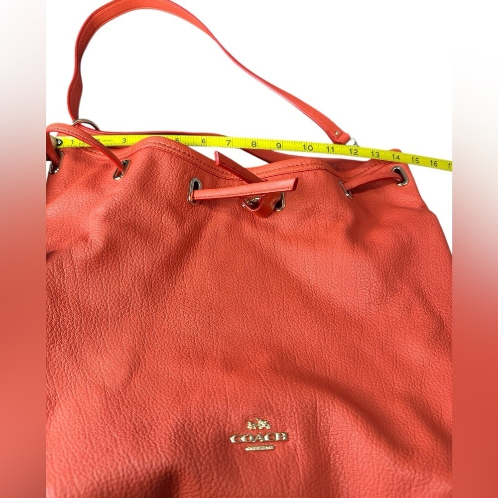 Coach  Leather TurnLock Tie Bucket Bag - Picture 12 of 17